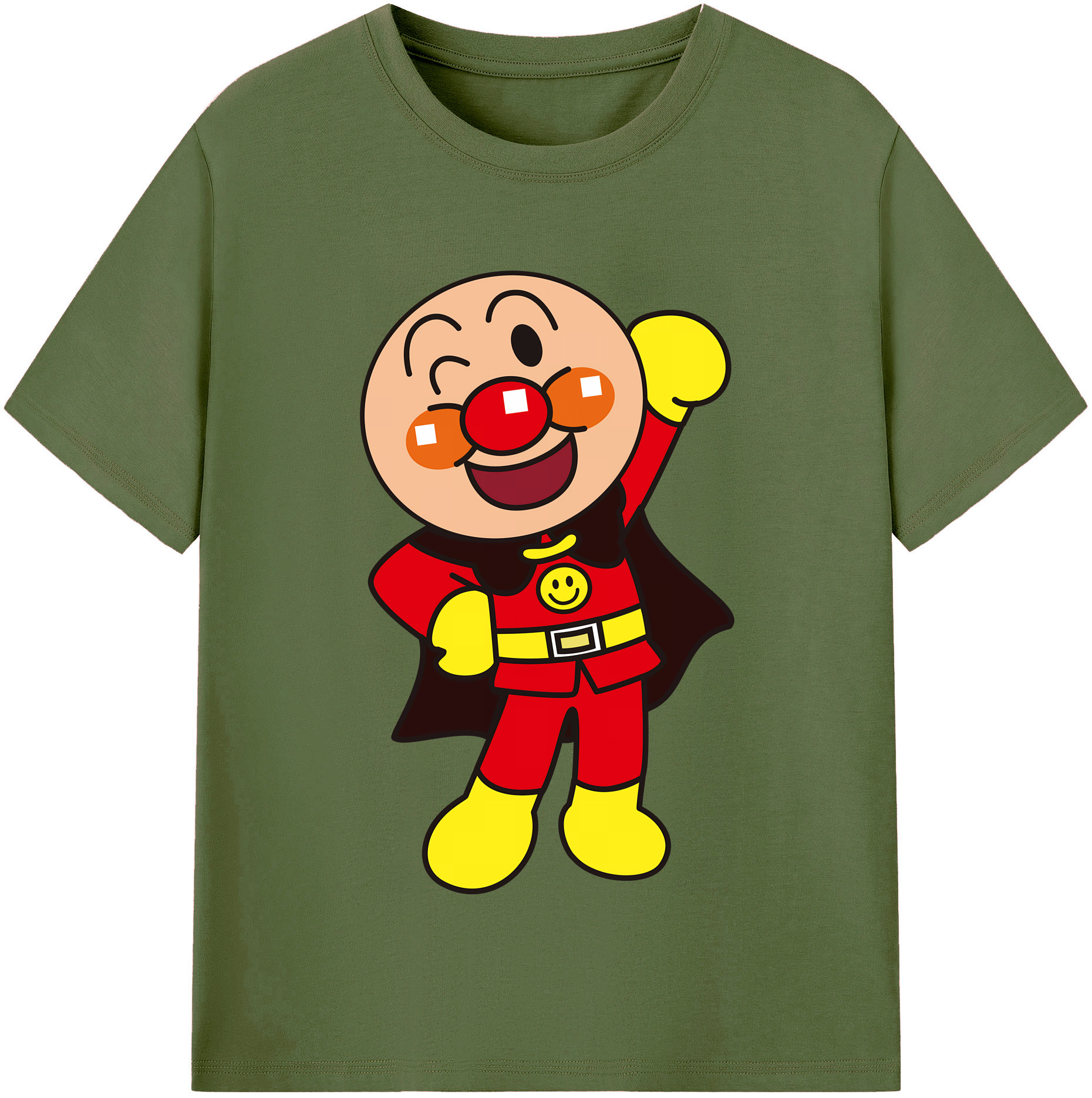 （画像用） アンパンマン Anpanman 綿100％半袖Tシャツ（フロントプリント）